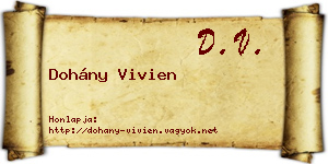 Dohány Vivien névjegykártya