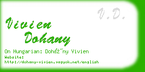 vivien dohany business card